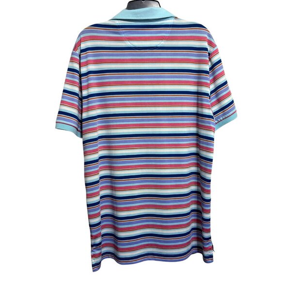 TailorByrd‎ Mens Striped Golf Polo - Size Medium - Picture 4 of 5